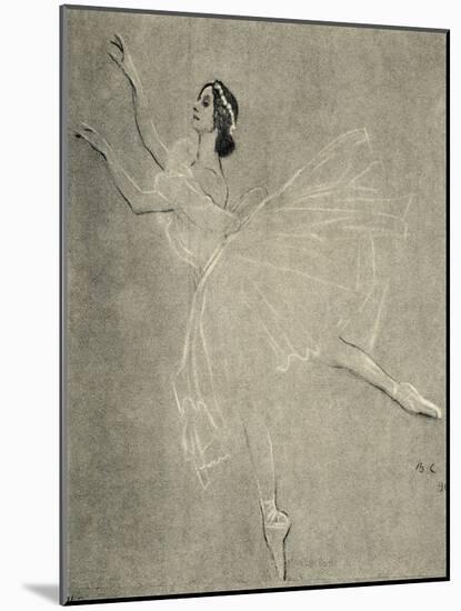 Anna Pavlova in ballet Les sylphides by F Chopin-Valentin Aleksandrovich Serov-Mounted Giclee Print