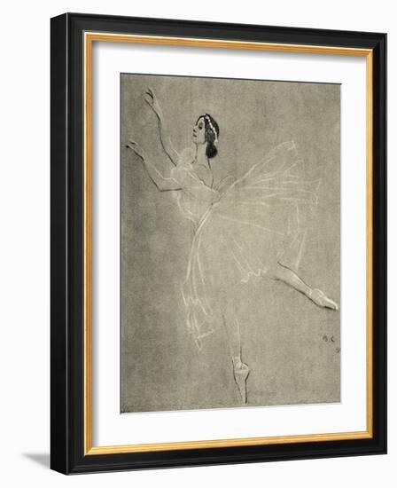 Anna Pavlova in ballet Les sylphides by F Chopin-Valentin Aleksandrovich Serov-Framed Giclee Print