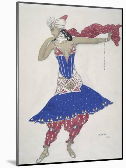 Anna Pavlova in the Ballet 'Oriental Fantasy'-Leon Bakst-Mounted Premium Giclee Print