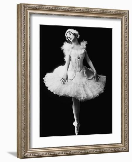 Anna Pavlova in the Ballet the Dying Swan by Camille Saint-Saëns, C. 1910-null-Framed Photographic Print