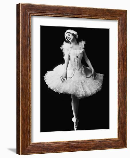 Anna Pavlova in the Ballet the Dying Swan by Camille Saint-Saëns, C. 1910-null-Framed Photographic Print