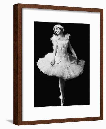 Anna Pavlova in the Ballet the Dying Swan by Camille Saint-Saëns, C. 1910-null-Framed Photographic Print