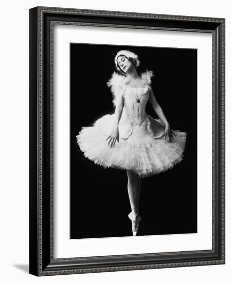 Anna Pavlova in the Ballet the Dying Swan by Camille Saint-Saëns, C. 1910-null-Framed Photographic Print