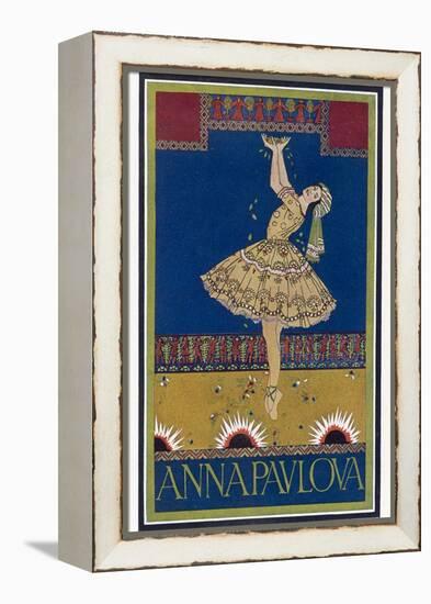 Anna Pavlova Russian Ballet Dancer on Stage in 1912-R. Vaughan-Framed Premier Image Canvas