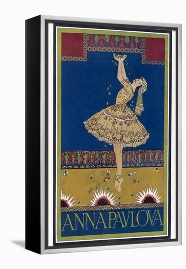 Anna Pavlova Russian Ballet Dancer on Stage in 1912-R. Vaughan-Framed Premier Image Canvas