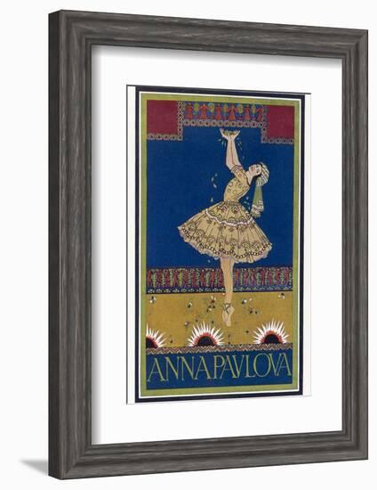 Anna Pavlova Russian Ballet Dancer on Stage in 1912-R. Vaughan-Framed Photographic Print