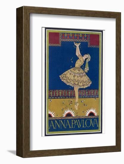 Anna Pavlova Russian Ballet Dancer on Stage in 1912-R. Vaughan-Framed Photographic Print