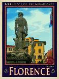 Statue of David, Piazza Della Signoria, Florence Italy 3-Anna Siena-Giclee Print