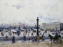 A View of the Place De La Concorde, Paris-Anna Sofia Palm-Framed Premier Image Canvas