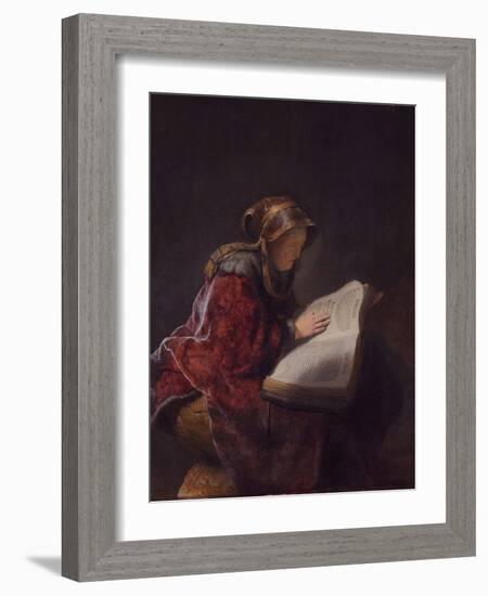 Anna the Prophetess, 1631-Rembrandt van Rijn-Framed Premium Giclee Print