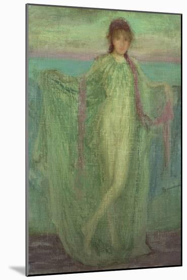 Annabel Lee (Oil on Canvas)-James Abbott McNeill Whistler-Mounted Giclee Print