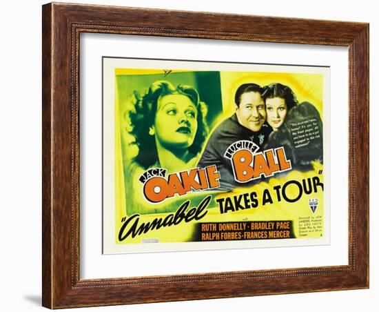 Annabel Takes a Tour, Lucille Ball, Jack Oakie, 1938-null-Framed Photo