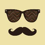 Vintage Hipster Background. Sunglasses Reflection Camera-AnnaKukhmar-Art Print