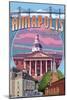 Annapolis, Maryland - Montage-Lantern Press-Mounted Art Print