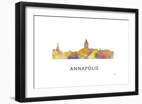 Annapolis Maryland Skyline-Marlene Watson-Framed Giclee Print