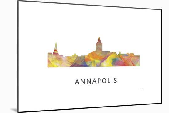 Annapolis Maryland Skyline-Marlene Watson-Mounted Giclee Print