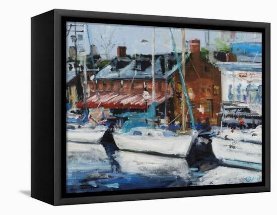 Annapolis Wharf-Curt Crain-Framed Stretched Canvas