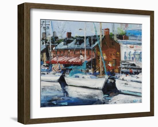 Annapolis Wharf-Curt Crain-Framed Art Print