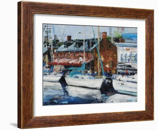 Annapolis Wharf-Curt Crain-Framed Art Print