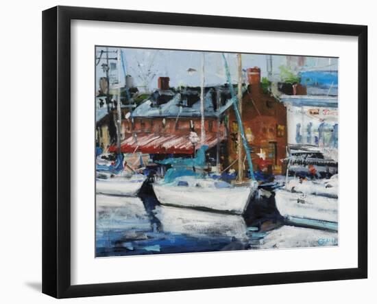 Annapolis Wharf-Curt Crain-Framed Art Print