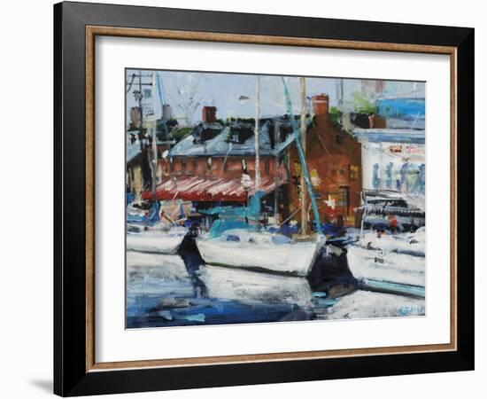 Annapolis Wharf-Curt Crain-Framed Art Print