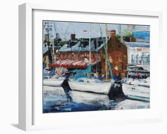 Annapolis Wharf-Curt Crain-Framed Art Print