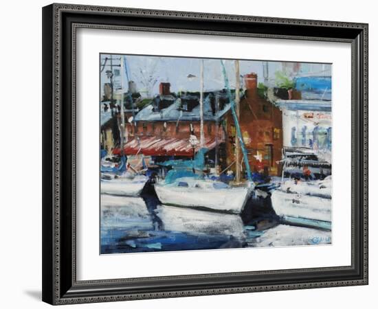 Annapolis Wharf-Curt Crain-Framed Art Print