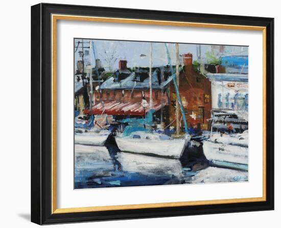 Annapolis Wharf-Curt Crain-Framed Art Print