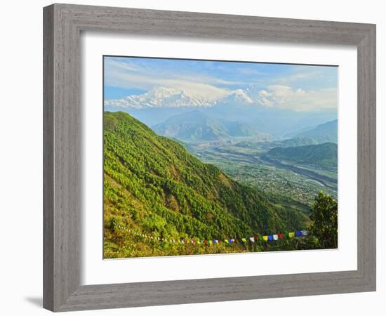 Annapurna Himal and Machapuchare Seen from Sarangkot, Gandaki Zone, Western Region, Nepal-Jochen Schlenker-Framed Photographic Print