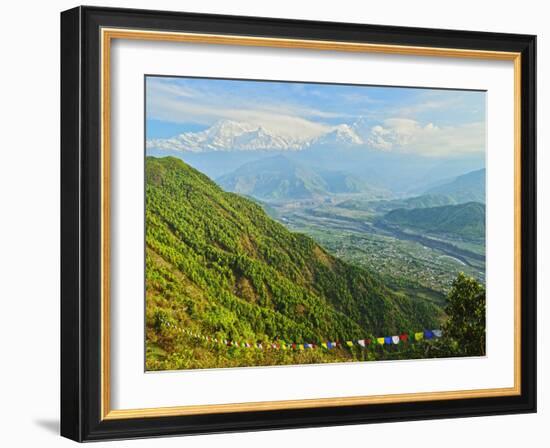 Annapurna Himal and Machapuchare Seen from Sarangkot, Gandaki Zone, Western Region, Nepal-Jochen Schlenker-Framed Photographic Print