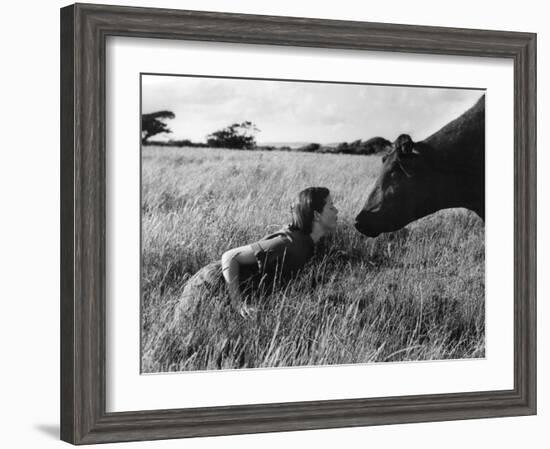 Anne and Aberdeen Angus-null-Framed Photographic Print