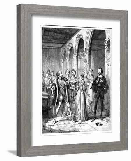 Anne Boleyn and Edward Seymour (1506-155), 19th Century-George Cruikshank-Framed Giclee Print