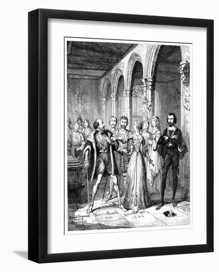 Anne Boleyn and Edward Seymour (1506-155), 19th Century-George Cruikshank-Framed Giclee Print