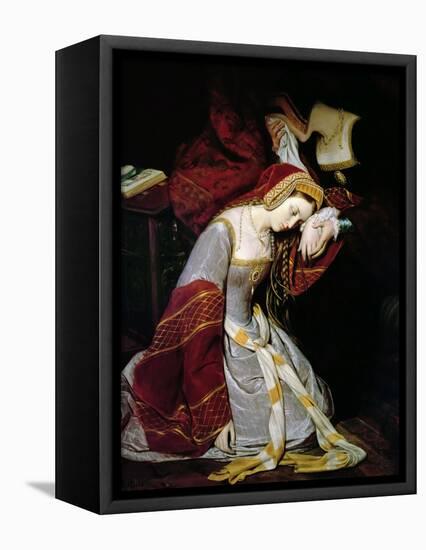 Anne Boleyn in the Tower of London-Édouard Cibot-Framed Premier Image Canvas