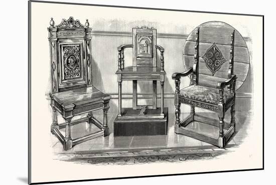 Anne Boleyn's Chair; Shakespeare's Chair; Theodore Hook's Chair, UK-null-Mounted Giclee Print