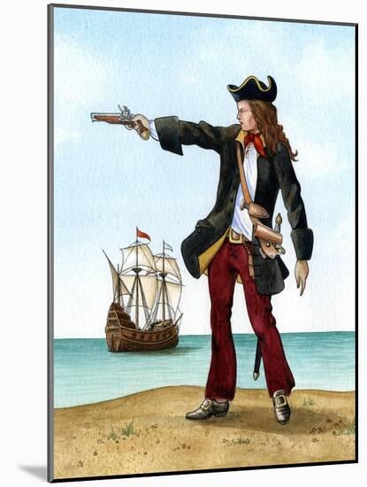 Anne Bonny, C1698, Irish Pirate-Karen Humpage-Mounted Giclee Print