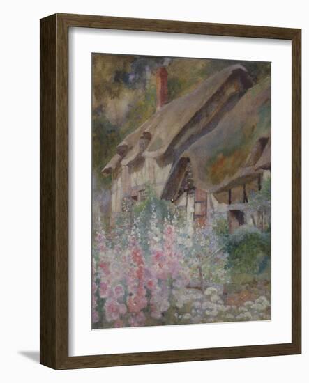 Anne Hathaway's Cottage (Pencil & W/C Heightened with White on Paper)-David Woodlock-Framed Giclee Print