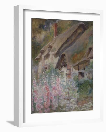 Anne Hathaway's Cottage (Pencil & W/C Heightened with White on Paper)-David Woodlock-Framed Giclee Print