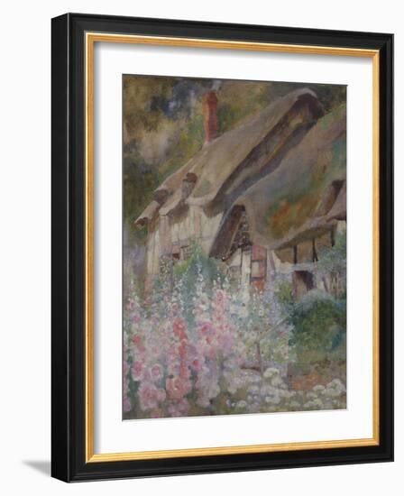 Anne Hathaway's Cottage (Pencil & W/C Heightened with White on Paper)-David Woodlock-Framed Giclee Print