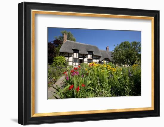 Anne Hathaway's Cottage, Stratford-Upon-Avon, Warwickshire, England, United Kingdom, Europe-Stuart Black-Framed Photographic Print