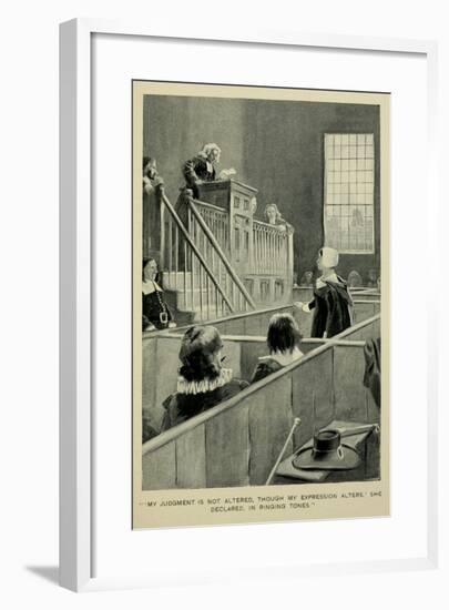Anne Hutchinson, on Trial for Her Variance with Puritan Theology, 1630s-null-Framed Art Print