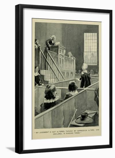 Anne Hutchinson, on Trial for Her Variance with Puritan Theology, 1630s-null-Framed Art Print