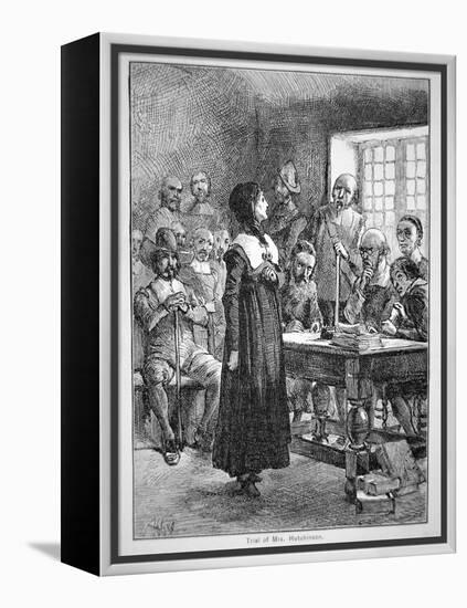 Anne Hutchinson on Trial for Offending the Puritan Clergy in Massachusetts (Litho)-American-Framed Premier Image Canvas