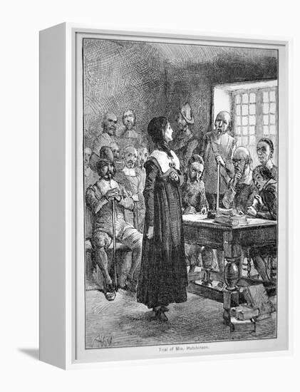 Anne Hutchinson on Trial for Offending the Puritan Clergy in Massachusetts (Litho)-American-Framed Premier Image Canvas