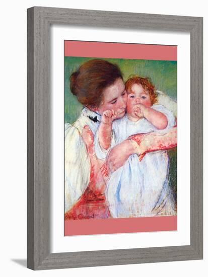 Anne Klein, from the Mother Embraces-Mary Cassatt-Framed Art Print