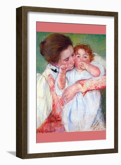 Anne Klein, from the Mother Embraces-Mary Cassatt-Framed Art Print