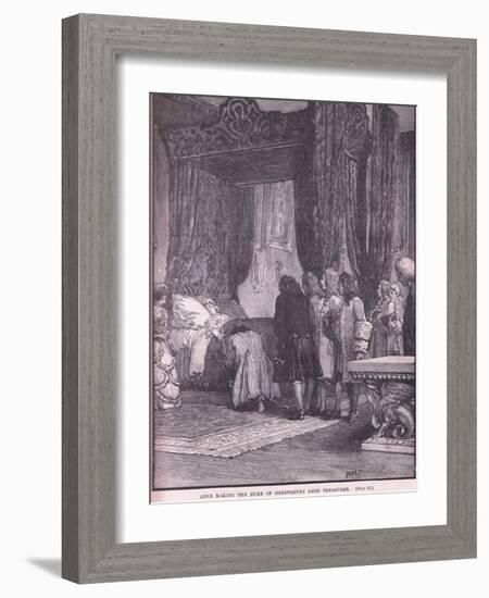 Anne Making the Duke of Shrewsbury Lord Treasurer Ad 1714-Henry Marriott Paget-Framed Giclee Print