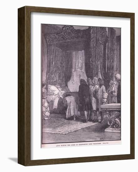 Anne Making the Duke of Shrewsbury Lord Treasurer Ad 1714-Henry Marriott Paget-Framed Giclee Print