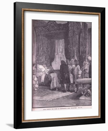 Anne Making the Duke of Shrewsbury Lord Treasurer Ad 1714-Henry Marriott Paget-Framed Giclee Print