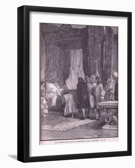 Anne Making the Duke of Shrewsbury Lord Treasurer Ad 1714-Henry Marriott Paget-Framed Giclee Print
